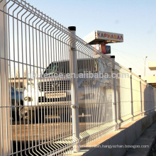 ISO certified 3D galvanized welded wire mesh fence,PVC coated V-folds garden fence panel factory